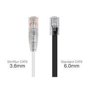 MONOPRICE Slim Cat6 Utp Network Cable, 6" White 13511